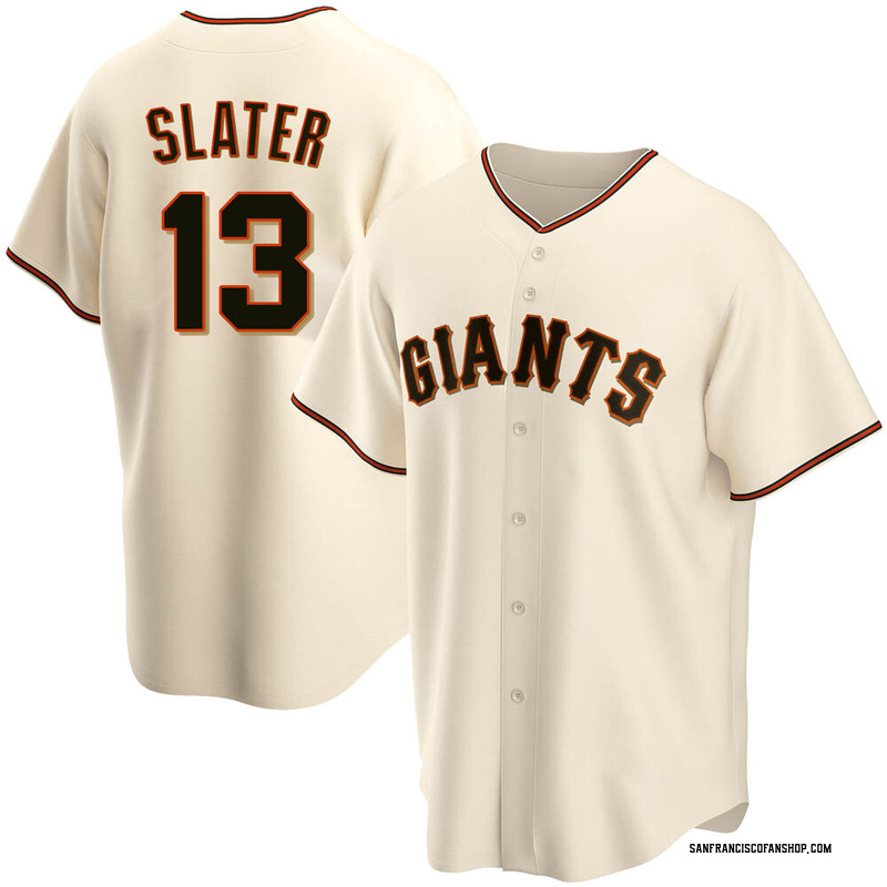 San Francisco Giants 13 Austin Slater Cream Home Jersey - Bluefink