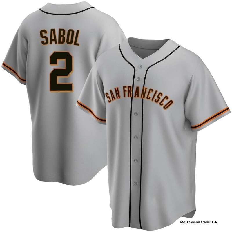 2023 Game Used Home Cream Jersey with SF Logo Pride Patch used by #2 Blake  Sabol on 6/10 vs. CHC - Size 46