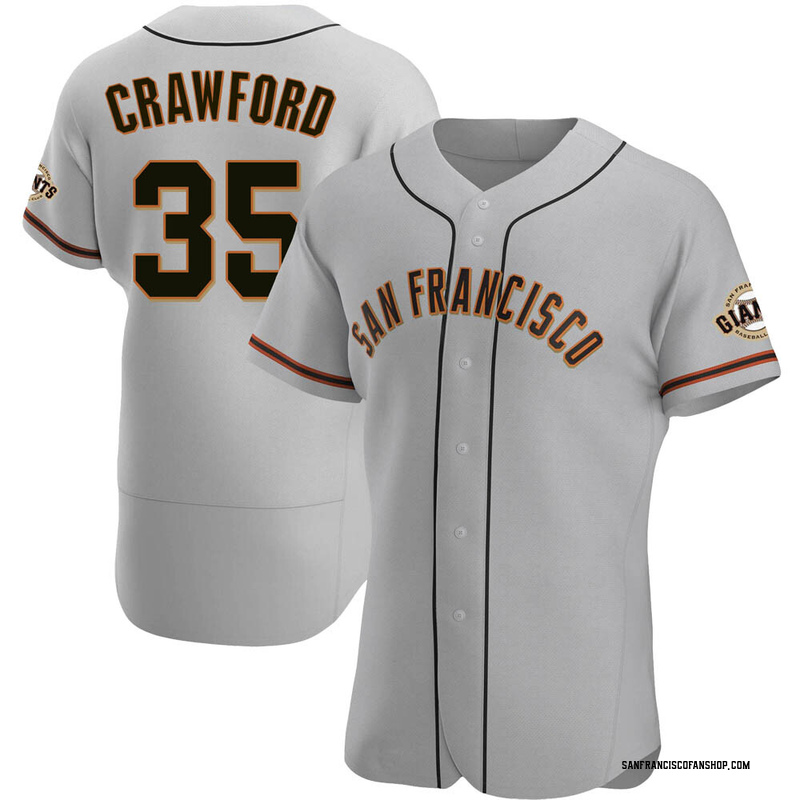 Brandon Crawford Men's San Francisco Giants Road Jersey - Gray Authentic