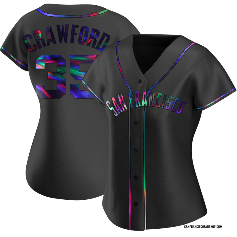 Brandon Crawford Women's San Francisco Giants Alternate Jersey - Black  Holographic Replica