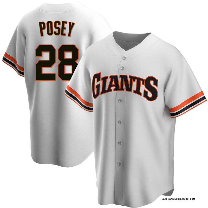 Buster Posey Men's San Francisco Giants Home Cooperstown Collection Jersey  - White Replica
