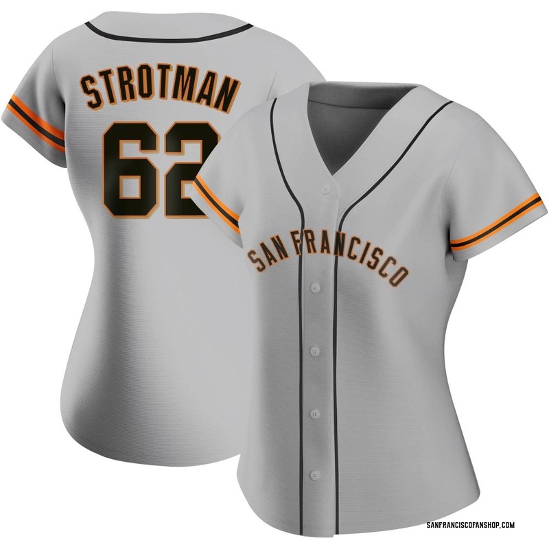 Custom Women's San Francisco Giants Road Jersey - Gray Replica