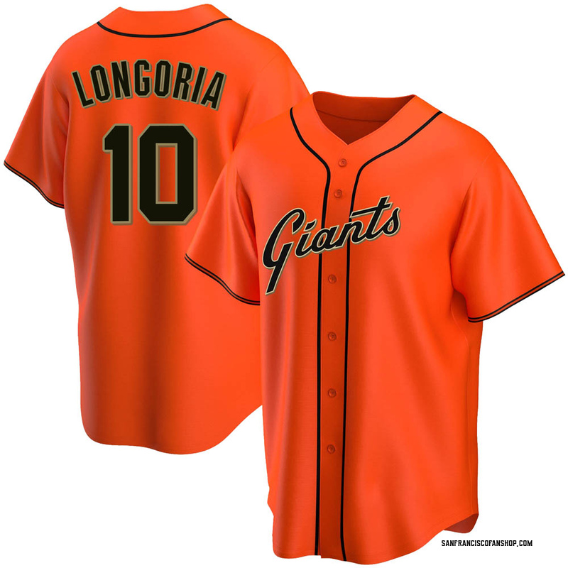San Francisco Giants 10 Evan Longoria Alternate Jersey Orange Jersey -  Bluefink