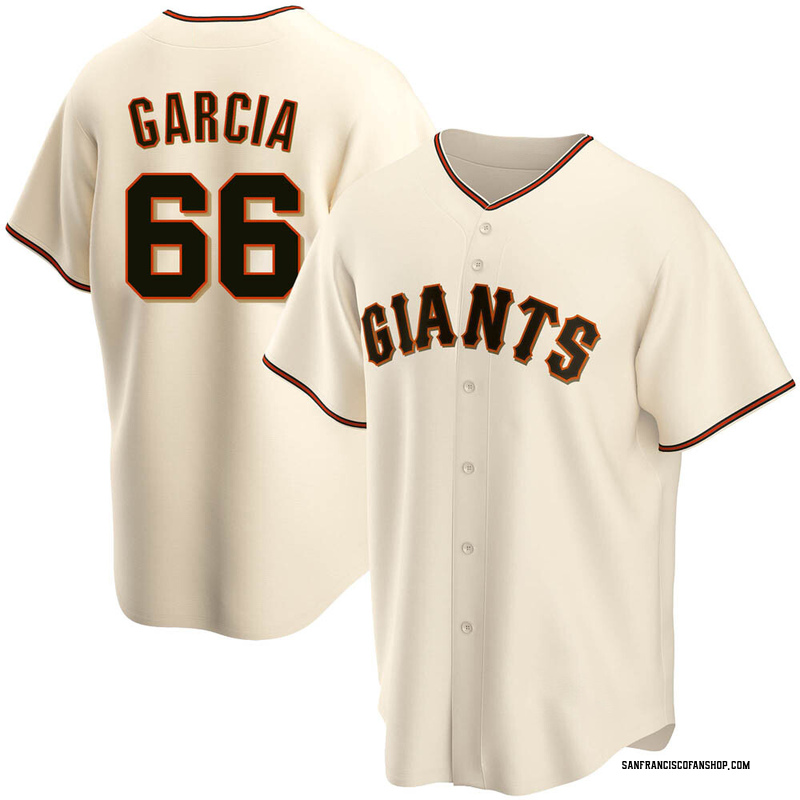Jarlin Garcia Men's San Francisco Giants Home Jersey - Cream Replica
