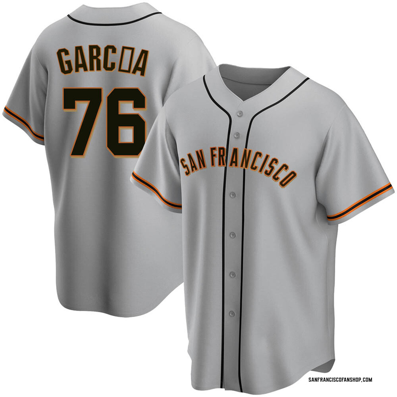 Jarlin Garcia Men's San Francisco Giants Road Jersey - Gray Replica