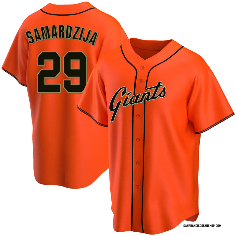 Jeff Samardzija Jersey Orange Giants Alternate Men