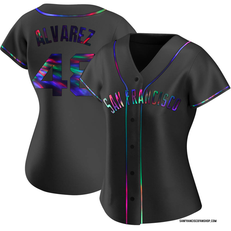 Custom Women's San Francisco Giants Alternate Jersey - Black Holographic  Replica