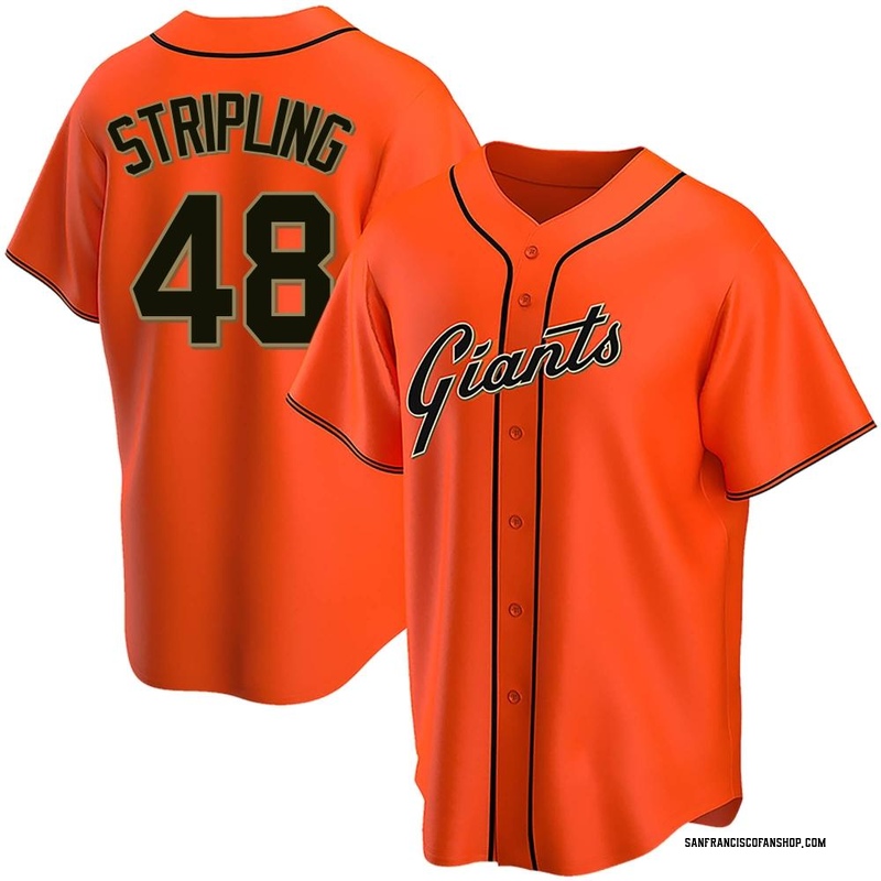 Custom Men's San Francisco Giants Alternate Jersey Orange