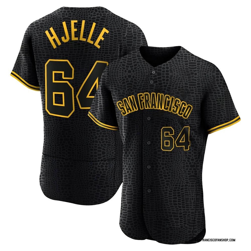 Sean Hjelle Women's San Francisco Giants Alternate Jersey - Black  Holographic Replica