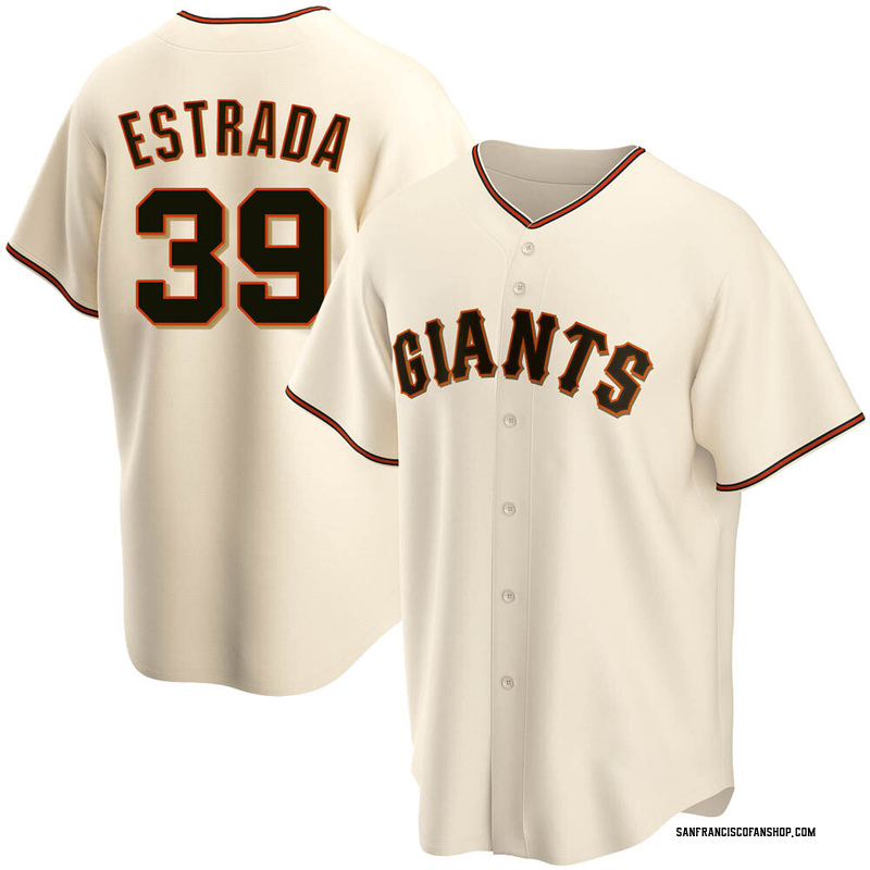 Thairo Estrada Men's Nike Cream San Francisco Giants Home Replica Custom Jersey Size: Small