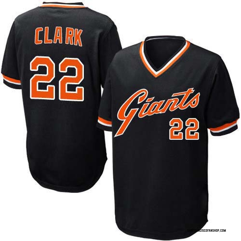 Will Clark Men's San Francisco Giants Throwback Jersey - Black Replica