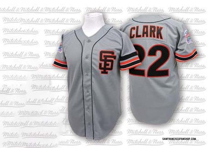 Will Clark Men's San Francisco Giants Throwback Jersey - Grey Replica