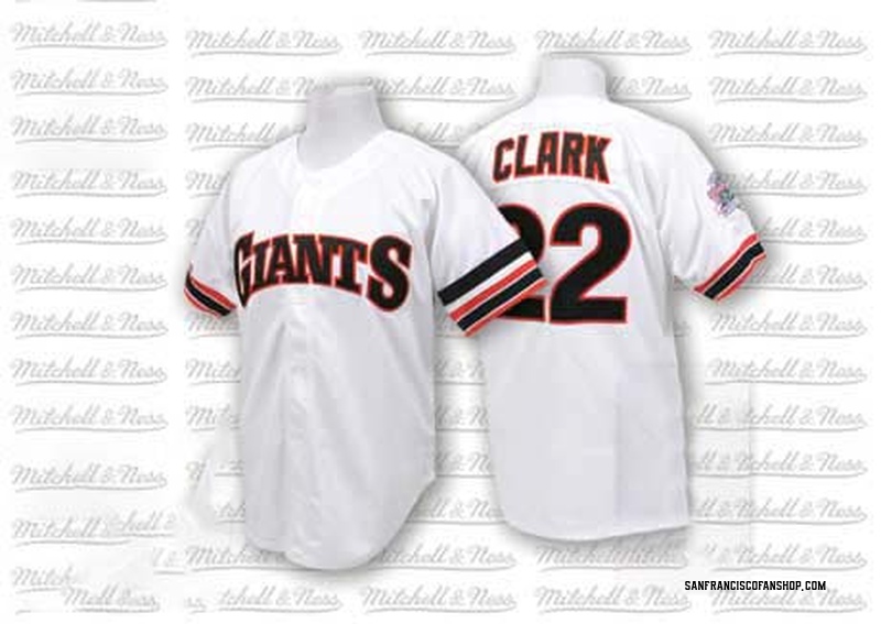 Will Clark Men's San Francisco Giants Throwback Jersey - White Replica